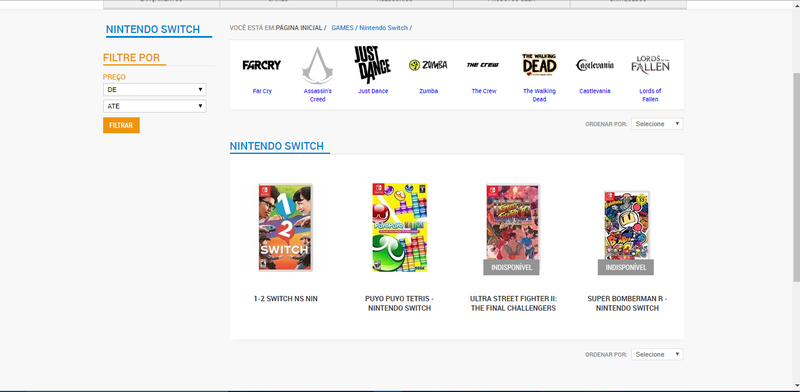 This is NC Games’ current catalog for the Switch. Half of the games are unavailable. Pitiful.